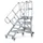bordestrap,verrijdbaar,bordes H 2,25m,9treden,60° helling,aluminium