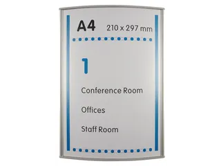 Menoor Deurbord Premium Gebogen A4 - 1