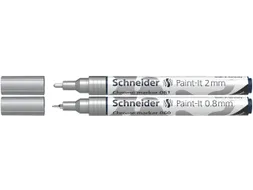 Viltstift Schneider Paint-it 060 - 061 2.0mm en 0.8mm mtl chrome 2st