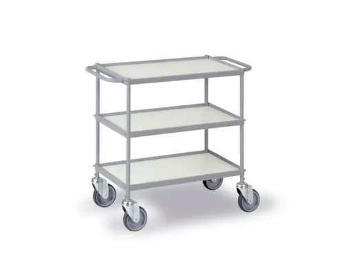 Universele Wagen 150kg 660x340mm 3 Etages Met Beugel Zilvergrijs