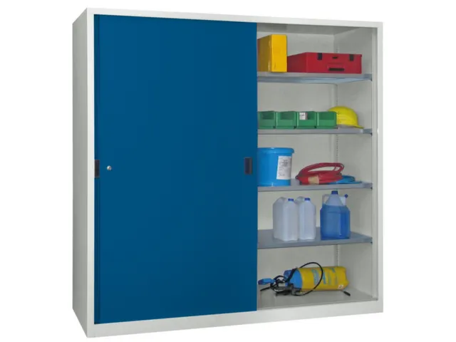 schuifdeurkast,HxBxD 1950x2000x500mm,RAL7035,front RAL5010