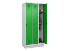 locker,HxBxD 1950x900x500mm,3vak,vak B 300mm,draaigrendel,sokkel