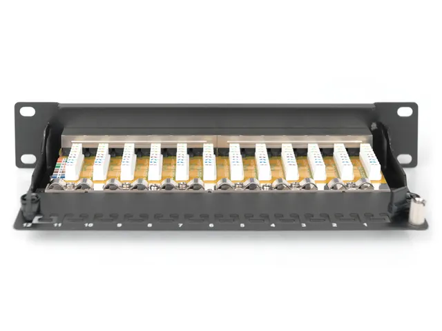 CAT 6, Klasse E Patchpaneel afgeschermd zwart2