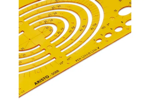 Tekensjabloon axonograph 240x135x1,2mm