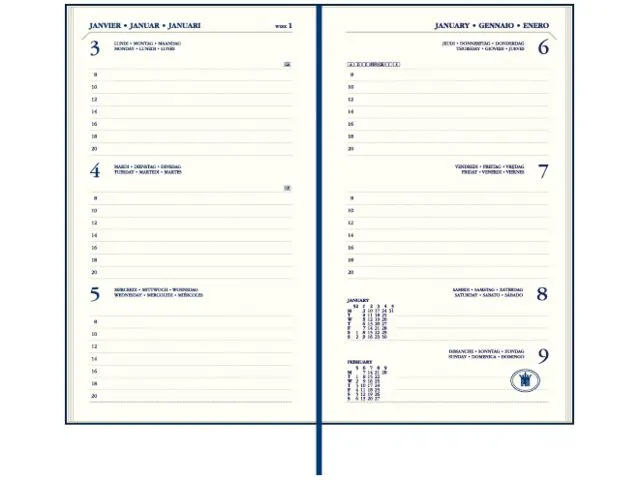 Agenda 2027 Ryam Memoplan 7 Nappa 7dagen/2pagina's assorti