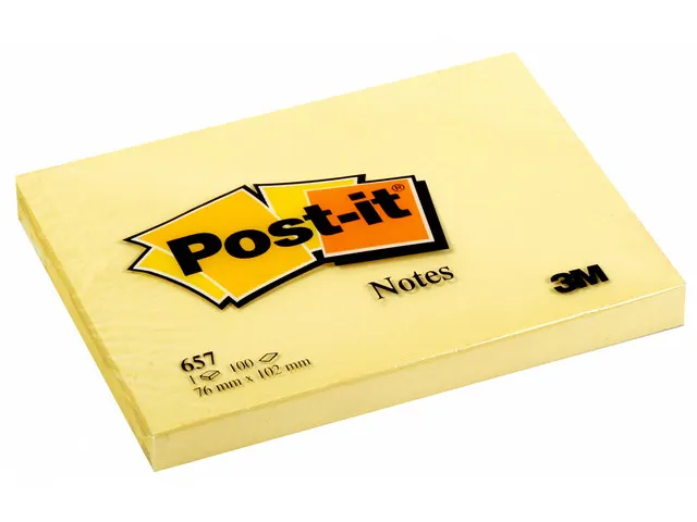 Notes Canary Yellow, 76 x 102 mm, Geel