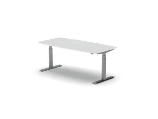 Elektrisch ihv Vergadertafel Vatvorm 1800x800mm Alu + Wit Blad - 1