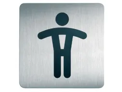 Infobord pictogram Durable 4954 vierkant wc heren 150mm