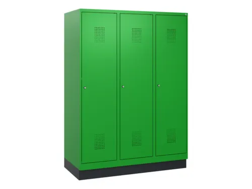 schoollocker,HxBxD 1630x1200x500mm,3vak,vak B 400mm,cil.-slot,sokkel