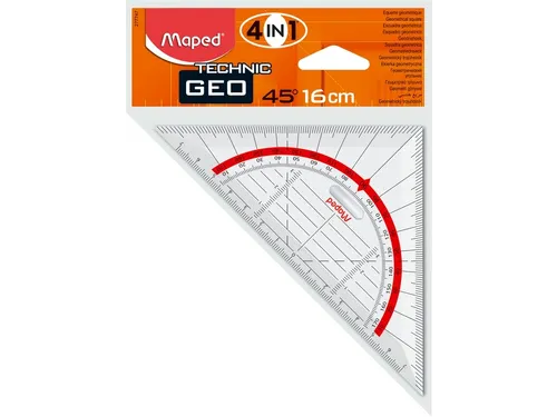 Geodriehoek Maped 277747 16cm 45 Graden Transparant