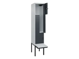 Z-garderobekast,HxBxD 2120x400x815mm,2vak,vak B 400mm,draaigrendel - 2