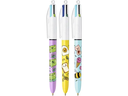 4-kleurenbalpen Kawai doos van 12 stuks assorti
