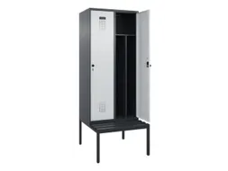 locker met bank,voor scheiding van kleding,HxBxD 2120x800x815mm,2vak