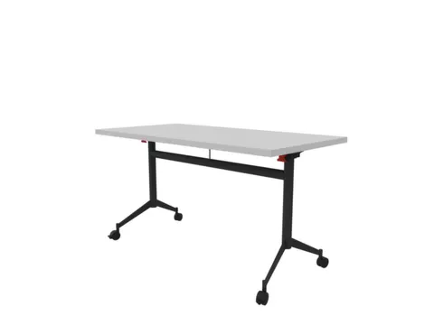 klaptafel,HxBxD 750x1400x700mm,hoekig,T-voet donkergrijs,ovale buis