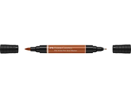 Tekenstift Faber-Castell Pitt Artist Pen duo marker 188 bloedrood