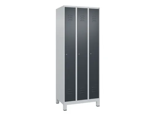 locker,HxBxD 1950x750x500mm,3vak,vak B 250mm,cil.-slot,voeten
