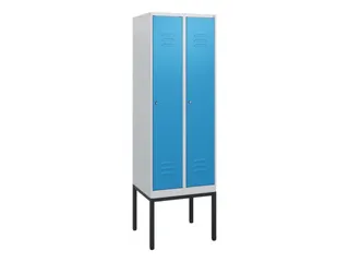 locker,HxBxD 1950x600x500mm,2vak,vak B 300mm,cil.-slot,voetonderstel - 1