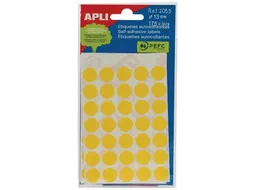 Apli Ronde Etiketten Ø13mm Geel