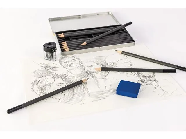 Tekenset Eberhard Faber Artist Color bliketui 16 stuks