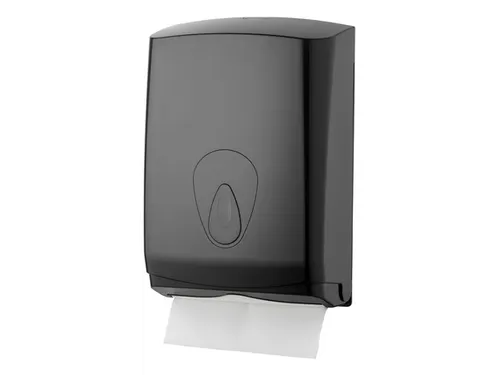 PlastiQline Handdoekdispenser midi kunststof zwart wandmontage