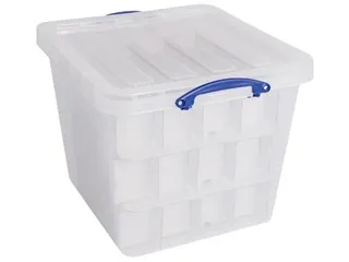 Opbergdoos 60 Liter Met Inzetbakje Transparant - 2