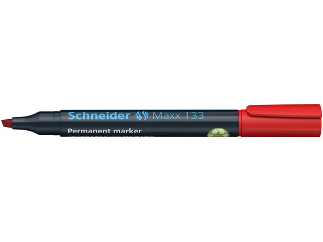 Marqueur Schneider Maxx 133 permanent rouge, pointe biseautée