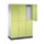 Dubbeldekse garderobekast,HxBxD 1950x1220x500mm,3x2vak.,vak B 360mm