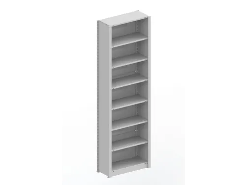 kantoorstelling,grondveld,HxBxD 2550x806x335mm,8xStalen bodem