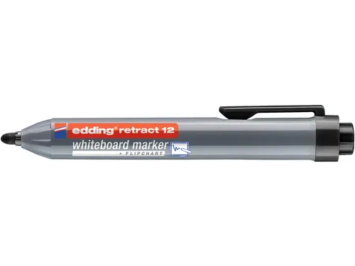 Whiteboardmarker edding 12 drukknop rond 1.5-3mm zwart