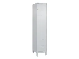 Z-garderobekast,HxBxD 1950x400x500mm,vak B 200/400mm,cil.-slot,voeten