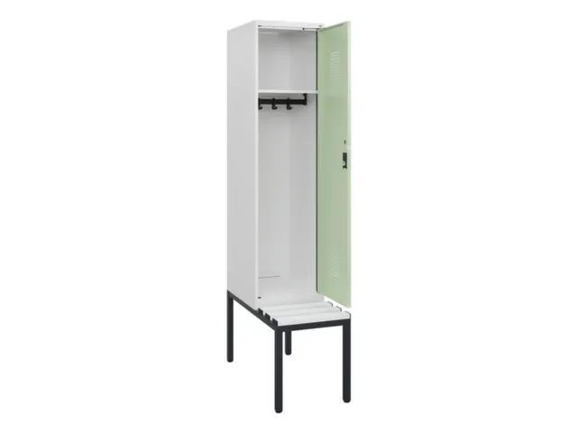 locker met bank,HxBxD 1950x400x815mm,1vak,vak B 400mm,cilinderslot