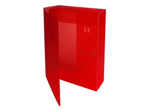Klasseerdoos PP opaak rug 80mm rood