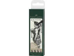 Tekenstift Pitt Artist Pen 4 stuks 199 zwart lijndiktes 1.5 C B FM