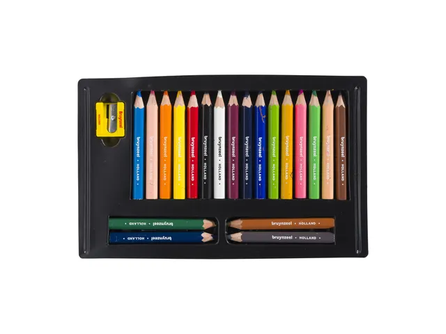 Crayon de couleur Bruynzeel Kids Thick & Short blister 20 pièces asso