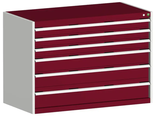 ladekast 900x1300x650mm 6laden zware lasten RAL7035 front RAL3004