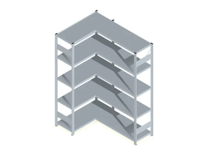 Rayonnage D'angle Hxlxp 2000X1060/1415X435Mm Charge Maxi/élément 900