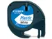 Ruban Dymo Letratag 91201 plastique 12mm noir sur blanc