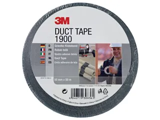 Duct tape 3M Economy 1900 50mmx50m zwart - 1