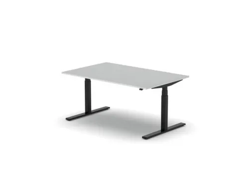 Elektrisch ihv bureau,HxBxD 650-1310x1600x1000mm,blad wit