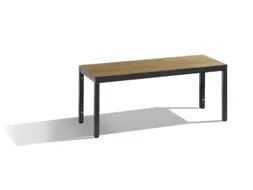 omkleedbank,HxLxD 438x1000x353mm,HPL eiken-sereno,frame staal RAL7021