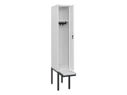 locker met bank,HxBxD 1950x300x815mm,1vak,vak B 300mm,cilinderslot