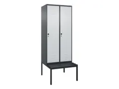 locker voor scheiding van kleding,HxBxD 2120x800x815mm,2vak