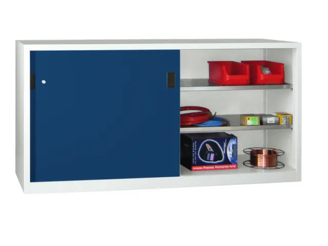 schuifdeurkast,HxBxD 1000x2000x400mm,RAL7035,front RAL5010