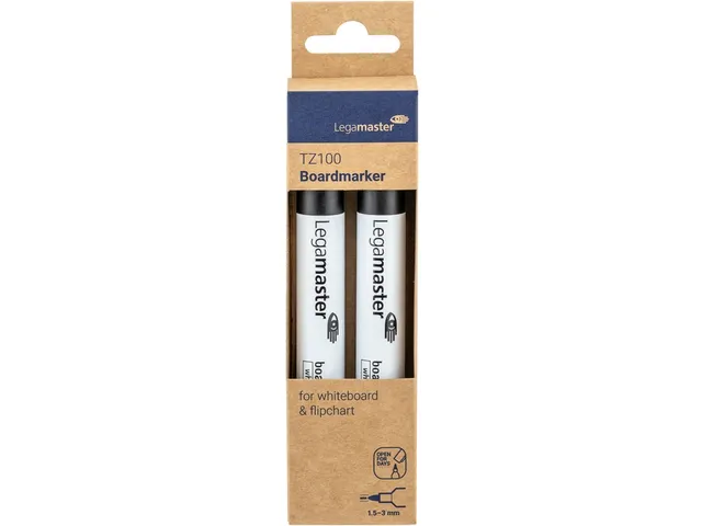 Marqueur Tableau Blanc Legamaster TZ100 Ogive 1,5-3mm Noir 2pcs