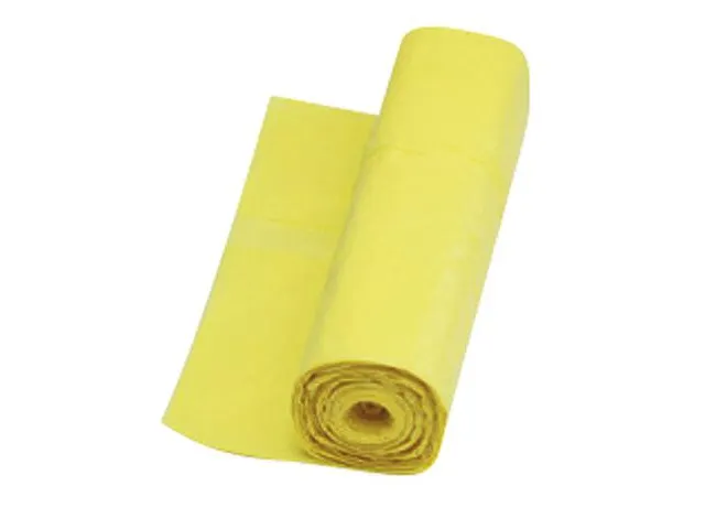 Kunststof Vuilniszakken 70 Liter Dikte 25 micron LXB 100x57.5cm Geel