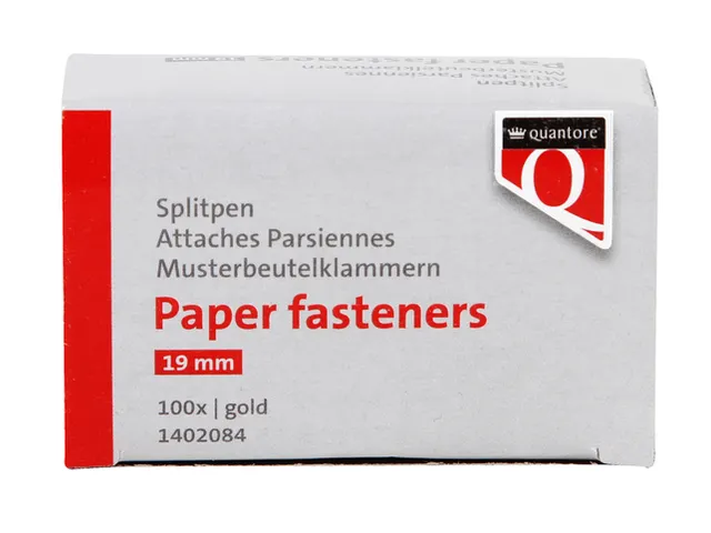 Attache parisienne Quantore 19mm doré 100 pièces