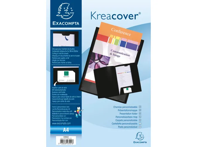 Presentatiemap Soepel PP Kreacover A4 Zwart