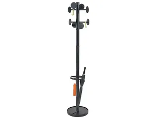 Stan 3 designkapstok grijs met 8 haken 175 cm met paraplubak - 6