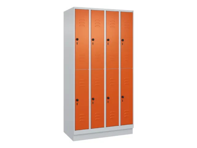 dubbeldekse locker,HxBxD 1950x1000x500mm,4x2vak.,vak B 250mm