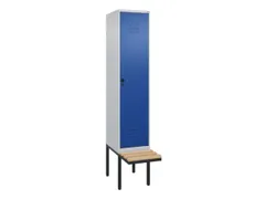 locker met bank,HxBxD 2120x400x815mm,1vak,vak B 400mm,draaigrendel